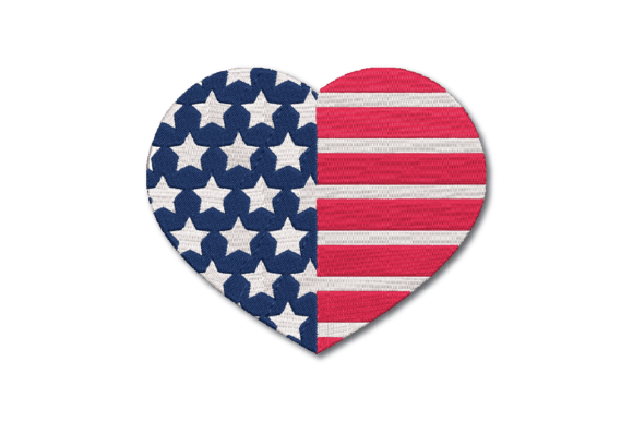 America Flag Heart