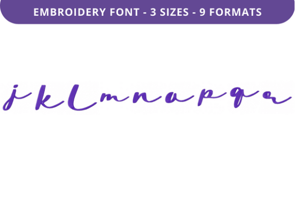 Beach Stroll Font Lowercase J to R
