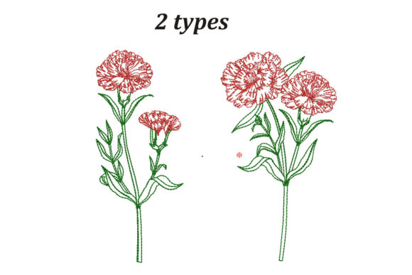 Carnation Embroidery Design: A Soft Touch for Handmade Gifts