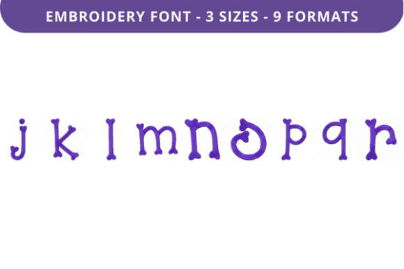 Curves and Bones Font J to R