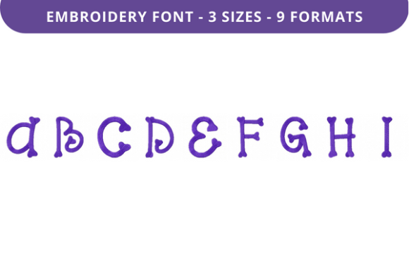 Curves and Bones Font Uppercase a to I: Sweet Personalization Tested