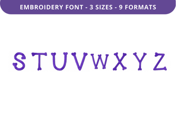 Curves and Bones Font Uppercase S to Z