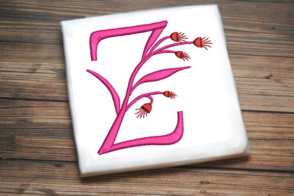 Floral Monogram Letter Z