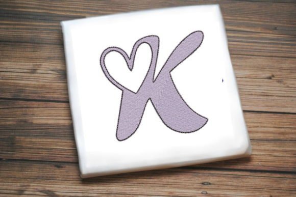 Letter K with Beautiful Heart