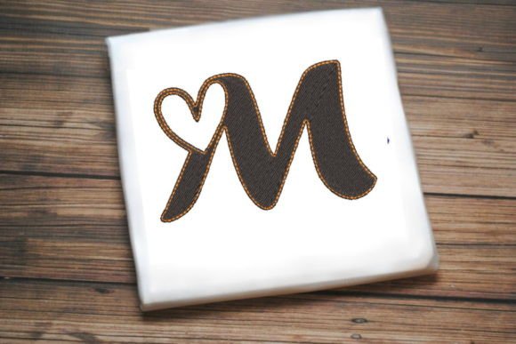 Letter M with Beautiful Heart