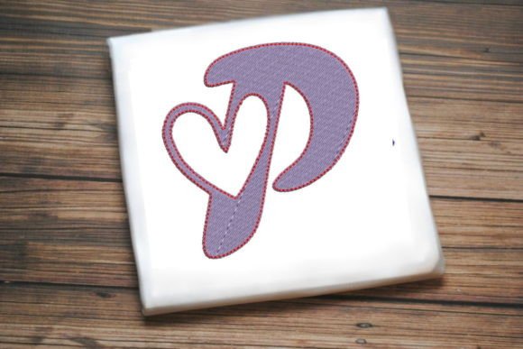 Letter P with Beautiful Heart