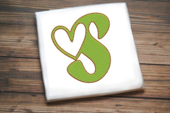 Letter S with Beautiful Heart